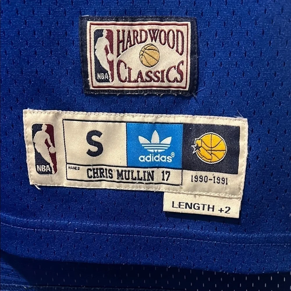 Adidas Warriors Blue and Yellow Basketball Jersey size S - Picture 2 of 7